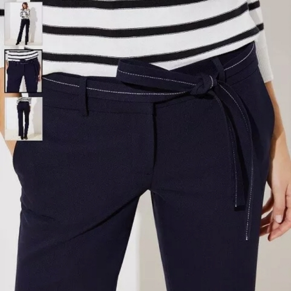Ann Taylor Tie Waist Trousers Modern Fit NWT